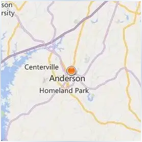 Anderson University Location Map Anderson University Location Map