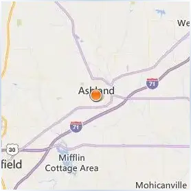 Ashland University Location Map Ashland University Location Map