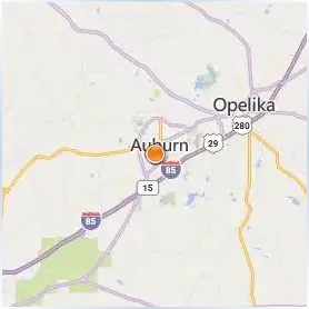Auburn University Location Map Auburn University Location Map