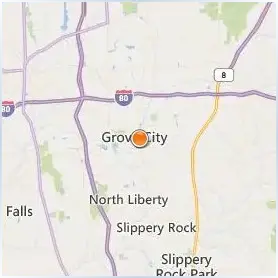Grove City College Location Map Grove City College Location Map
