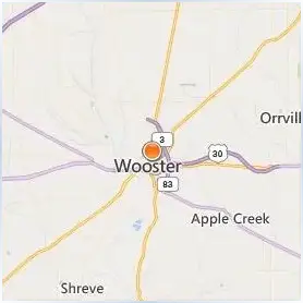 The College of Wooster Location Map The College of Wooster Location Map
