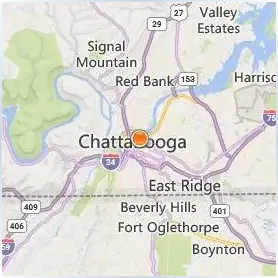 The University of Tennessee Chattanooga Location Map The University of Tennessee Chattanooga Location Map